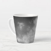 夜空グレー モノクロ ラテ マグカップ (左アングル)