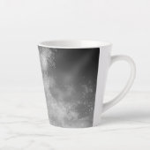 夜空グレー モノクロ ラテ マグカップ (右)