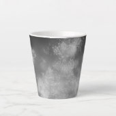 夜空グレー モノクロ ラテ マグカップ (正面)