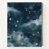 夜空ゴールドフォイルスターベビーシャワーゲストブック ノートブック (裏面)