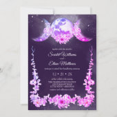 夜空トリプルムーンフェイズパープルハンドスティング 招待状 (正面)