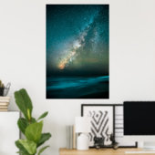 夜空撮モダン影 ポスター (ホームオフィス)