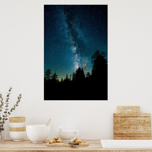 夜空撮モダン影 ポスター (キッチン)
