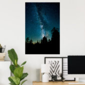 夜空撮モダン影 ポスター (ホームオフィス)