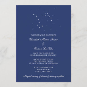 夜空星座結婚 招待状