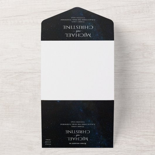 夜空結婚は星の下 オールインワン招待状 (外側)