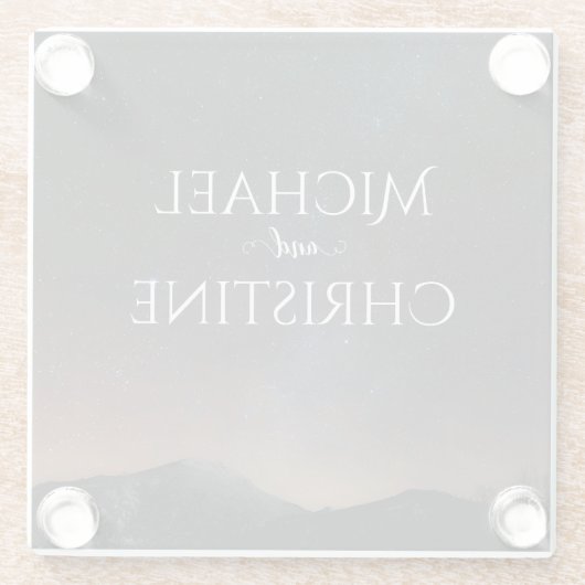 夜空結婚は星の下 ガラスコースター (裏面)