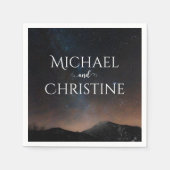 夜空結婚は星の下 スタンダードカクテルナプキン (正面)