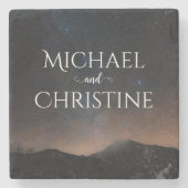 夜空結婚は星の下 ストーンコースター (正面)