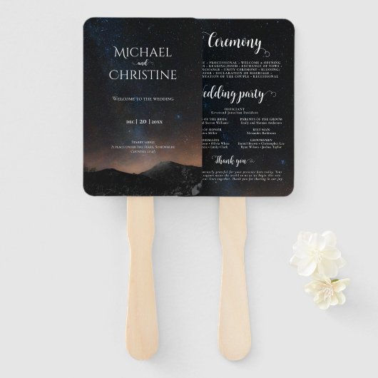 夜空結婚は星の下 ハンドファン (正面&裏面)