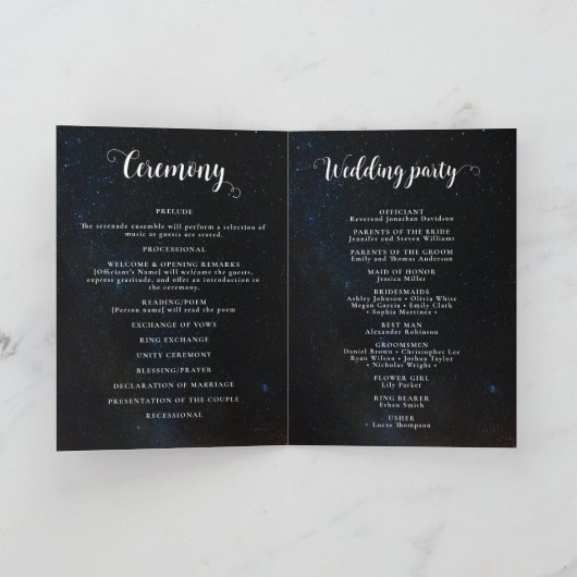 夜空結婚は星の下 プログラム (内部)