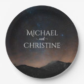 夜空結婚は星の下 ペーパープレート (正面)