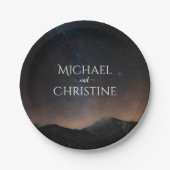 夜空結婚は星の下 ペーパープレート (正面)
