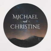 夜空結婚は星の下 ラベル (デザイン2)