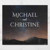 夜空結婚は星の下 リキュールボトルラベル (シングルラベル)