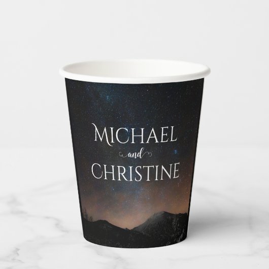 夜空結婚は星の下 紙コップ (裏面)