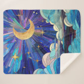 夜空 – デジタルアートモザイク シェルパブランケット (正面(横))