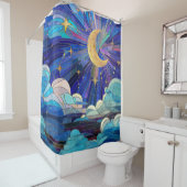 夜空 – デジタルアートモザイク シャワーカーテン (インサイチュ)