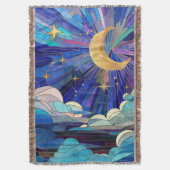夜空 – デジタルアートモザイク スローブランケット (正面縦)