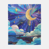 夜空 – デジタルアートモザイク フリースブランケット (正面)