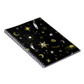 夜空：宇宙のシームレスなパターン。 ノートブック (右側)