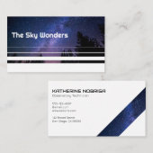 夜空 |樹木 |星の宇宙 名刺 (正面/裏面)