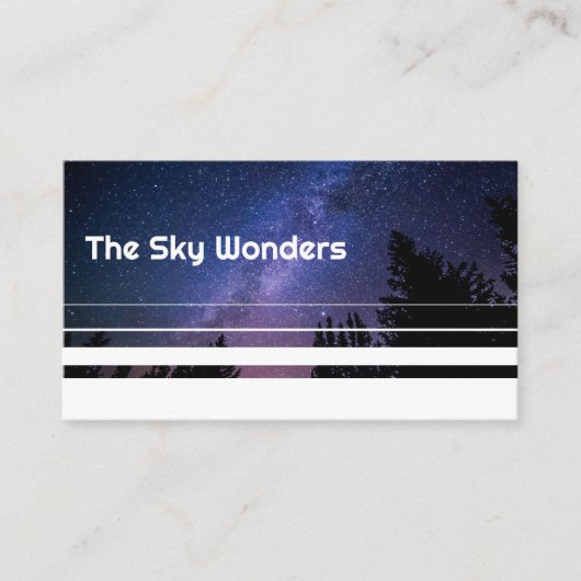 夜空 |樹木 |星の宇宙 名刺 (正面)