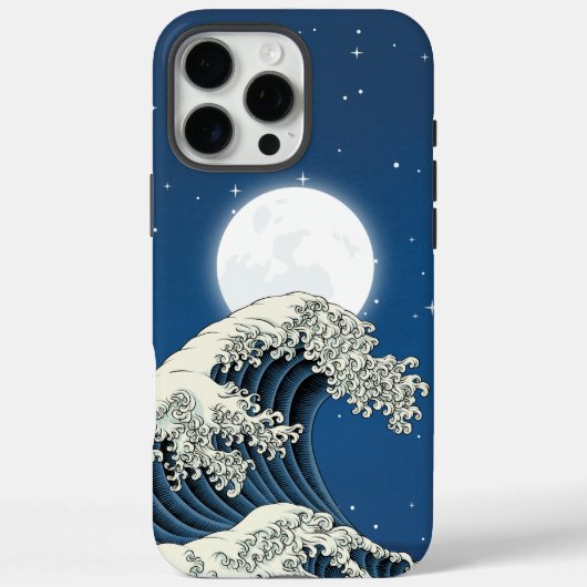 夜素晴らしの波日本の浮世絵 Case-Mate iPhoneケース (裏面)