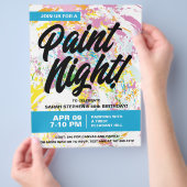 夜絵を描誕生会 チラシ (手)