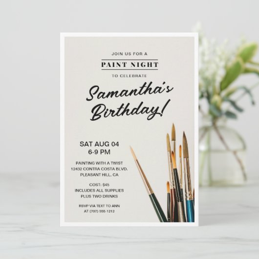 夜絵を描誕生会 招待状 (スタンド正面)