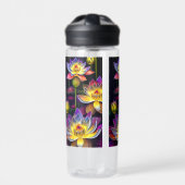 夜美しい蓮の花 ウォーターボトル (正面)