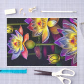 夜美しい蓮の花 薄葉紙 (クラフト)