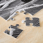 夜航海の月の水上の航海 ジグソーパズル (側面)