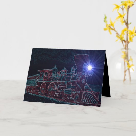 夜蒸気 カード (黄色い花)