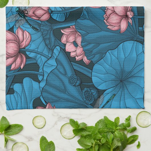 夜蓮園 キッチンタオル (折り畳み)