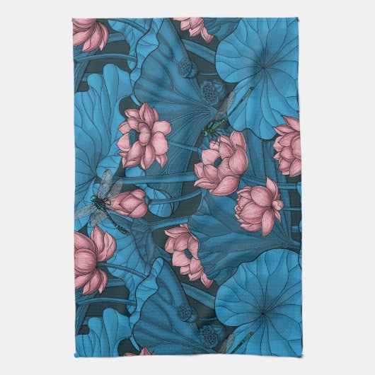 夜蓮園 キッチンタオル (縦)