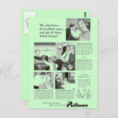 夜行列車用プルマンスリーピングカー ポストカード (正面/裏面)