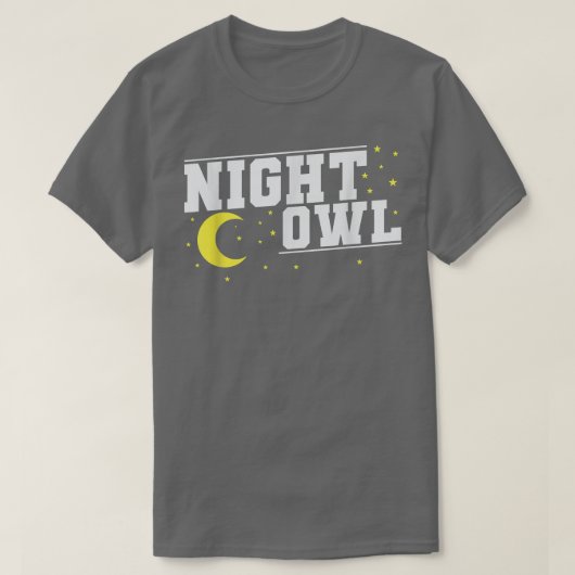 夜行型フクロウ睡眠型 Tシャツ (デザイン正面)