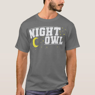 夜行型フクロウ睡眠型 Tシャツ