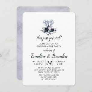 夜行性この得単実在婚約パーティ 招待状