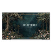 夜行性の魔法の森とフローラ マグネット名刺 (正面)