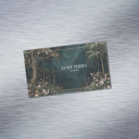 夜行性の魔法の森とフローラ マグネット名刺 (インサイチュ)