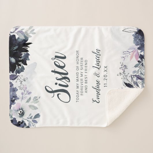 夜行性フローラの妹の心の引用文 シェルパブランケット (正面(横))