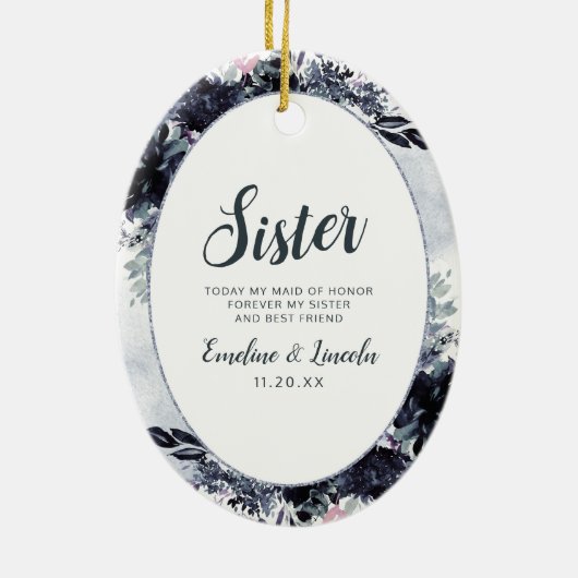 夜行性フローラの妹引用文 セラミックオーナメント (裏面)