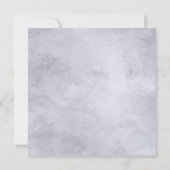 夜行性フローラほこりっぽいブルー結婚スクエア 招待状 (裏面)