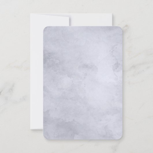 夜行性フローラダスティブルーリース結婚ズ 招待状 (裏面)