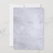 夜行性フローラネイビーほこりっぽい青結婚六角 招待状 (裏面)