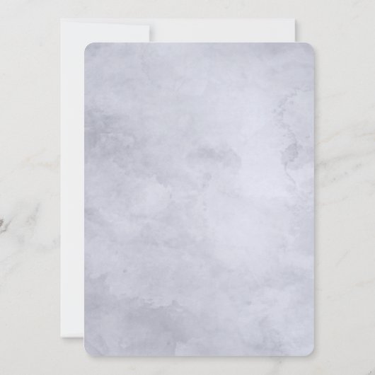 夜行性フローラ埃の青いダイヤモンド結婚フレーム 招待状 (裏面)