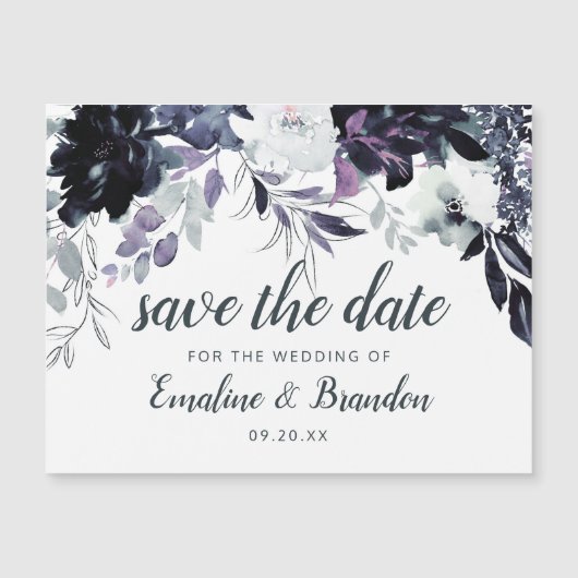 夜行性フローラ水色シック日付を保存 (正面)