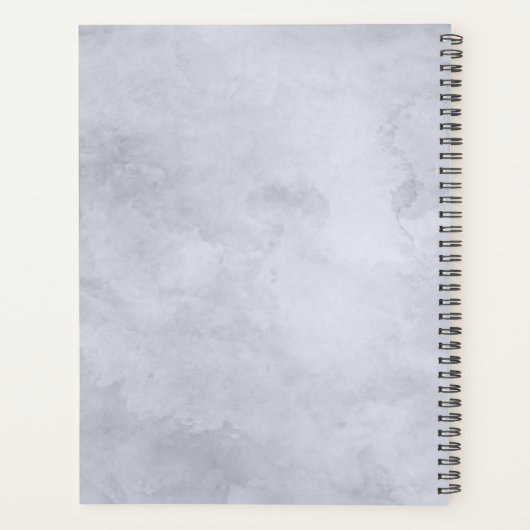 夜行性フローラ水色シック結婚の計画 プランナー手帳 (裏面)